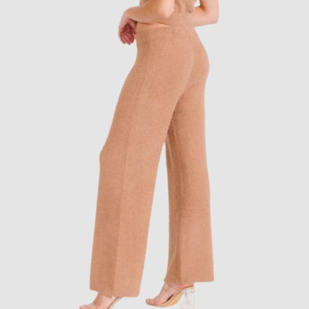 Wide Leg Elastic Waist Lounge Pants